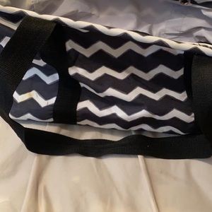 black and white tote bag